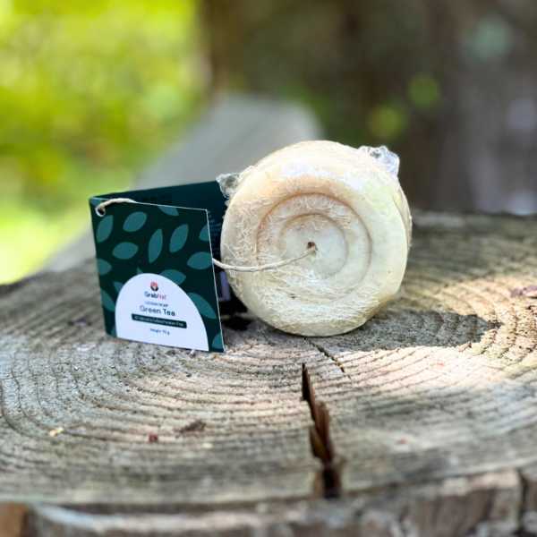 GrabNat Green Tea Loofah Soap