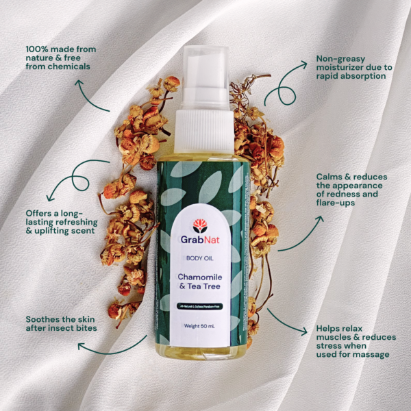 Chamomile and Tea Tree Body Oil 50ml - Image 6
