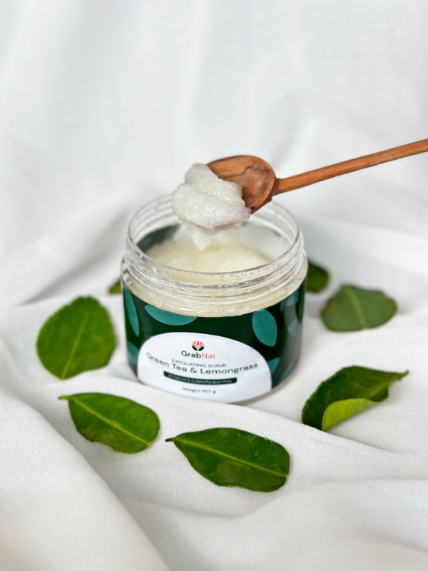 Lemongrass & Green Tea Natural Exfoliating Body Scrub  150 Gram - Image 3