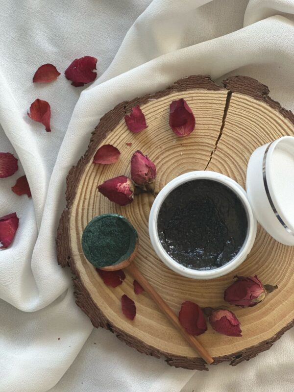 Rose Charcoal Natural Exfoliating Face Scrub 50g - Image 3