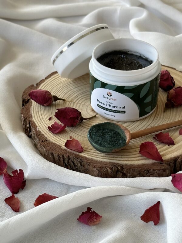 Rose Charcoal Natural Face Scrub
