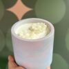 Baby Blue Scented Candle with Handmade Clay Pot 250g - Image 2